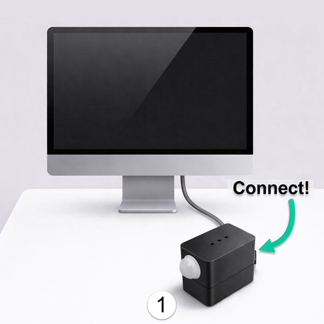 Step 1: Plug MOTIONSENSR into a USB port